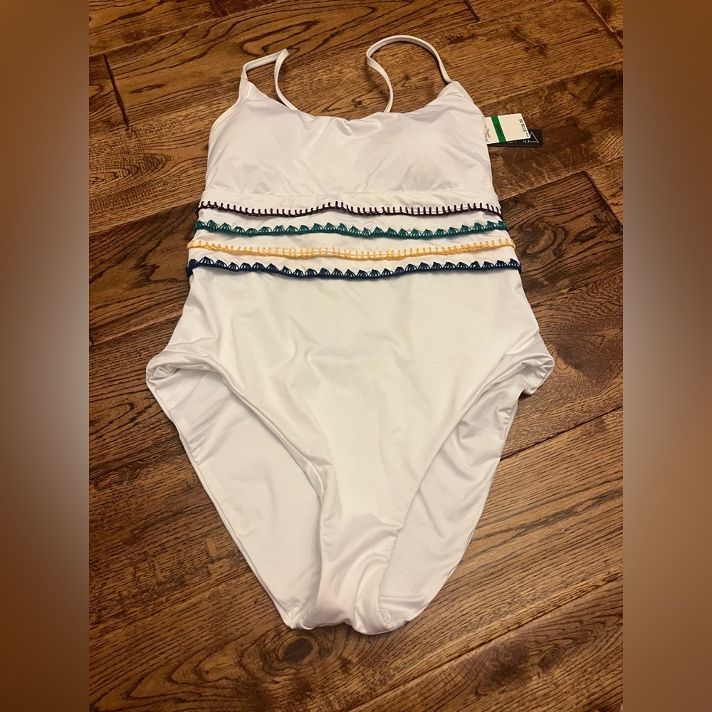 New Soluna summer solstice one piece white size large swimsuit bathing suit - Picture 5 of 5